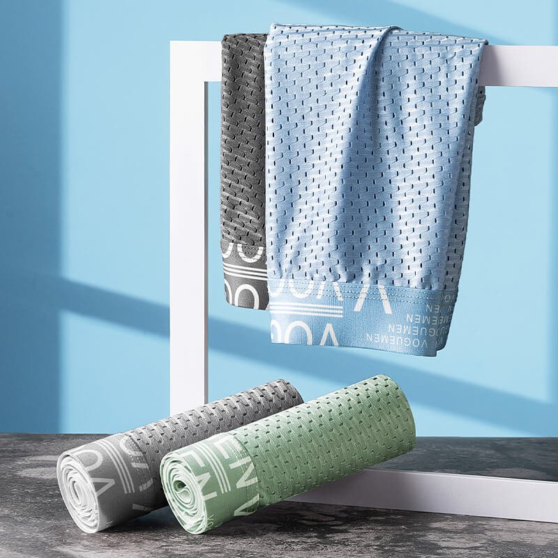 4PCS Ice Silk Mesh Vogue Men Boxers