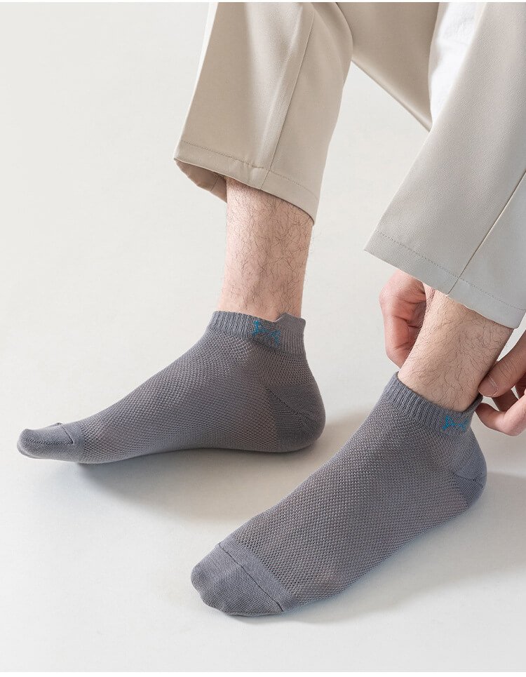 China 5 Pair Unisex Cotton Mesh Boat Socks - Image 5