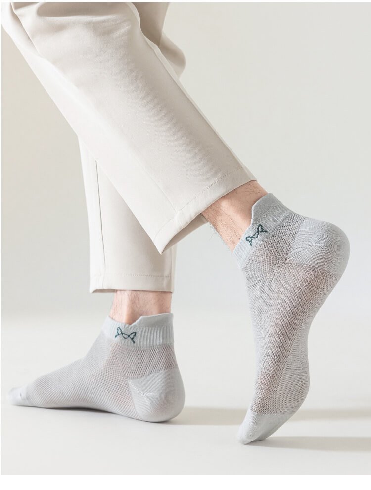 China 5 Pair Unisex Cotton Mesh Boat Socks - Image 6